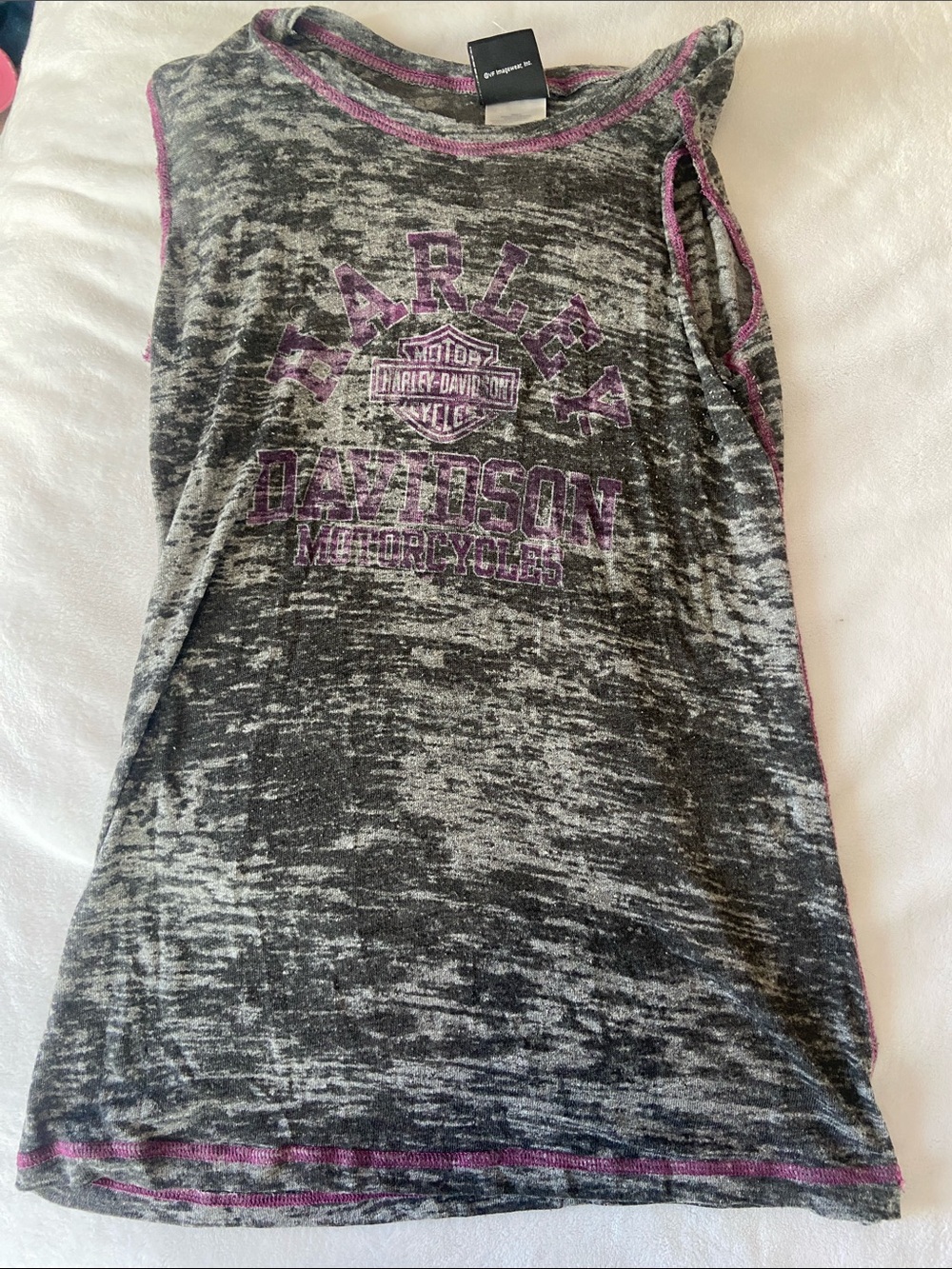 Heather grey harley davidson tank top